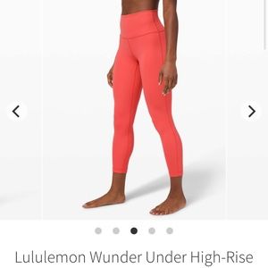 Brand New Lululemon Watermelon Red Wunder Under